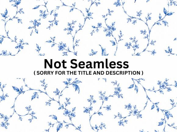Download Blue Vintage Floral Seamless Pattern - Premium Resources
